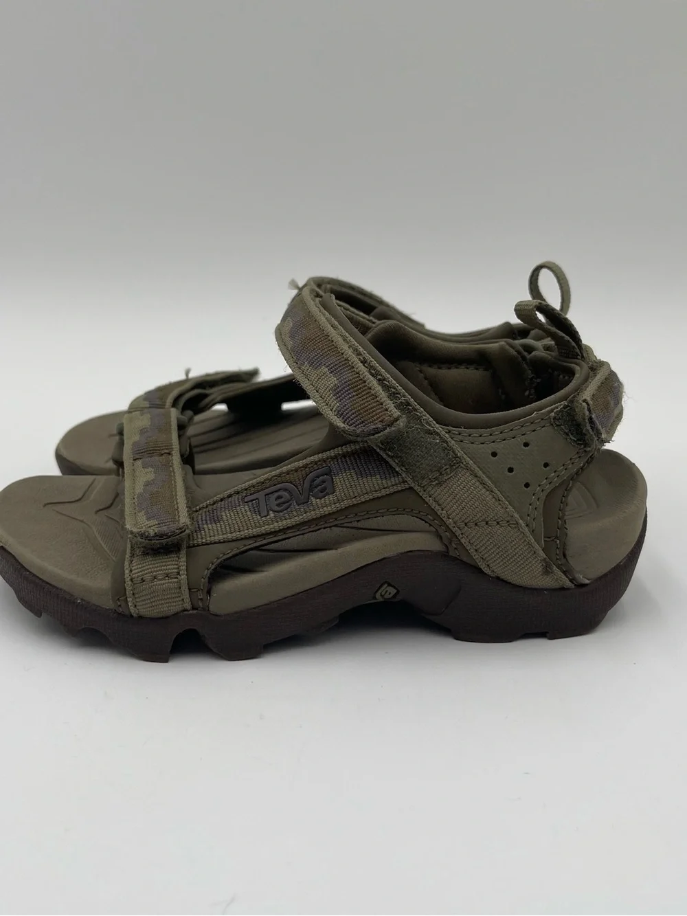 Teva Tanza Camouflage Nature Hiking Sandals Kids Unisex Size 12 Summer